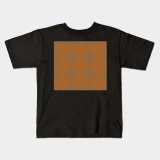 brown, rhombus, geometric pattern Kids T-Shirt